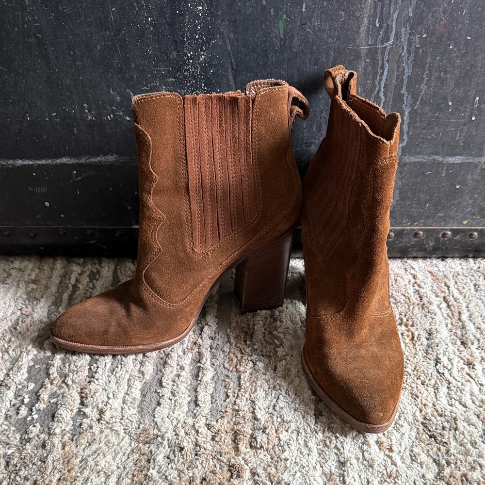 Dolce Vita Brown Suede Heeled Boots